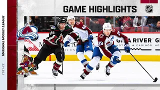 Avalanche @ Coyotes 1/14/22 | NHL Highlights