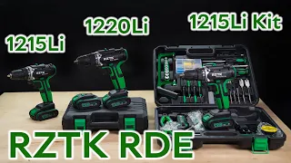 Розпаковка RZTK RDE 1215Li Kit, RZTK RDE 1220Li, RZTK RDE 1215Li