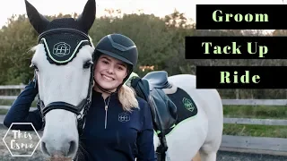 Groom, Tack up and Ride with Me and my Horse for Showjumping | Equestrian Routine | This Esme