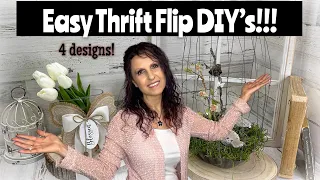 4 Easy High End Thrift Flips You’ll Love! | DIY Thrift Flips for Home Decor 2024