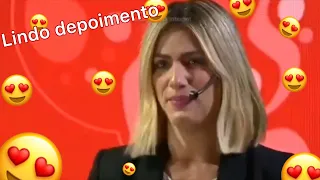 giovanna ewbank Se emociona ao fala de adoção em palestra