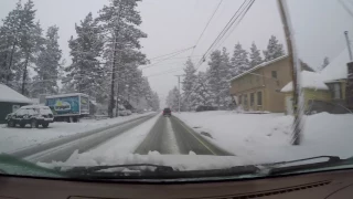 Snowy Drive Highway 38 Down and Back from Big Bear Lake, CA January 12, 2017 Part 1