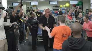 Dwayne "The Rock" Johnson Visits Walter Reed