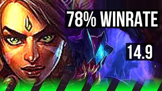 NIDALEE vs REK'SAI (JGL) | 78% winrate, 4/1/6 | KR Master | 14.9