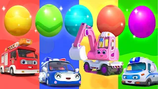 سيارات اطفال رائعة | خمس بيضات هدايا | اغاني اطفال | العاب اطفال | كيكي وميوميو | بيبي باص | BabyBus