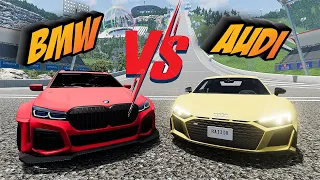 Bmw VS Audi High Jump Race Challenge - Beamng Drive