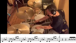 Ticket To Ride (The Beatles) drum cover + score