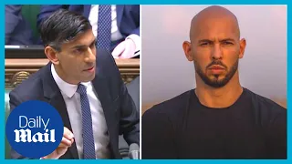 PM Rishi Sunak asked about Andrew Tate 'radicalising' boys