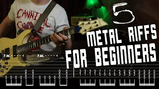 Top 5 Metal Riffs For Beginners / From Easy to Hard (with Tabs)