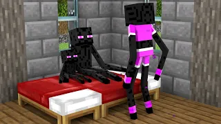 Monster School : Baby Enderman and Family Life - Minecraft Animation