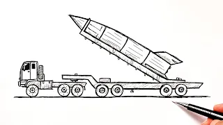 How to draw a Rocket Launcher truck