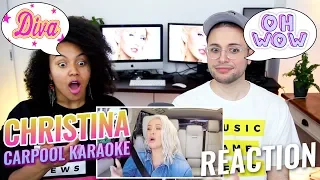 Christina Aguilera Carpool Karaoke | The Late Late Show with James Corden | REACTION