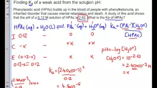 Solving Weak Acid Equilibrium Problems
