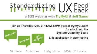 Standardizing UX Feedback: The System Usability Scale