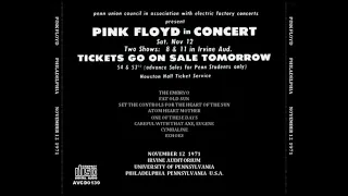 Pink Floyd Philadelphia 12 November 1971