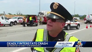 Fiery crash kills 1 on I-275