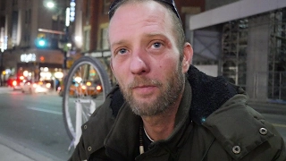 Michael is homeless in Toronto, Canada. He has walking pneumonia.