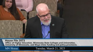 House Higher Education Finance and Policy Committee 3/21/23