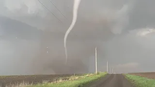 Centralia Kansas Up-close Tornado and Time-lapse - 4/30/2024