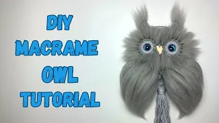 How to make a Macrame Owl with Felting Wool Tutorial, Step by step