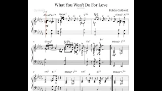 What You Won't Do For Love - Bobby Caldwell (electric piano transcription)