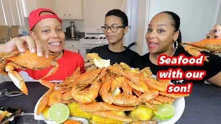 SEAFOOD BOIL MUKBANG | MOTHERS & SON!!!