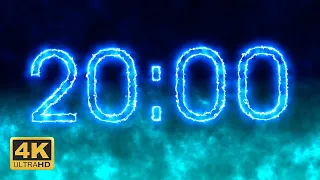 20 Minutes Countdown Timer - Electric ⚡☄ [4K]