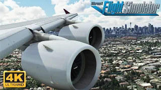 Microsoft Flight Simulator 2020 *ULTRA SETTINGS* A380-800 Beautiful Landing In Sydney | 4K | Wing