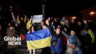 Kherson residents cheer as Ukraine retakes control after Russian forces abandon city