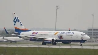 SunExpress Deutschland Boeing 737-8CX Special Livery D-ASXG departure at Munich Airport