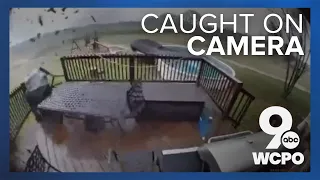 Ring camera shows tornado rip through backyard