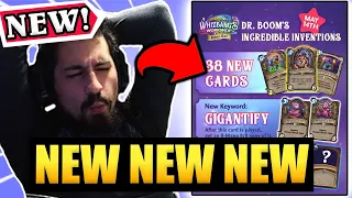 WE HAVE NEW CARDS, NEW KEYWORDS, NEW TOYS! | Hearthstone Dr Boom's Incredible Inventions