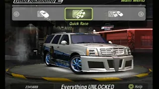 NFS Underground 2 (September 26, 2004) PS2 Beta - Unlock All Debug Cheat