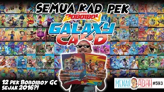 SEMUA KAD dari 12 pek BOBOIBOY GALAXY CARD sejak 2016! Pek mana korang suka?? [Menan Abah Ep.594]