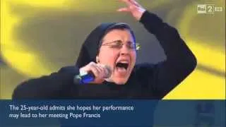 Sister Cristina Scuccia performs a version of Alicia Keys' song No One on Italy's The Voice.