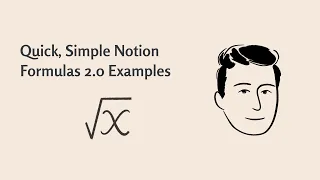 Quick, Simple Notion Formulas 2.0 Examples