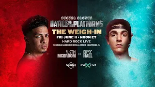 WEIGH-IN & FINAL FACE OFF: Bryce Hall vs. Austin McBroom - SocialGloves #YouTubevTikTok