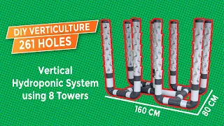 DIY : How to make Vertical Hydroponic System using 8 Towers (Part 1)