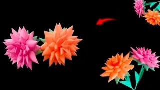 3D Paper Flower Making DIY | How to make 3D paper flowers , paper craft for home decor