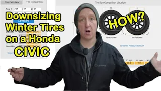 Honda Civic Winter Tire Swap. Downsizing Winter Tires is Easy. Let me show you! Channel First!