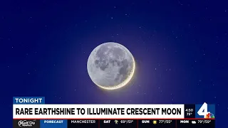 Rare earthshine to illuminate crescent moon