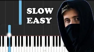 Alan Walker, K-391, Emelie Hollow - Lily (SLOW EASY PIANO TUTORIAL)