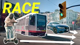 Race Across the City Car vs. Scooter vs. Transit + Scooter