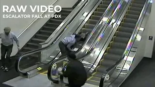 PDX Airport escalator fall