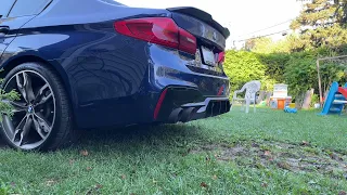 BMW M550I Remus Axle back Cold start