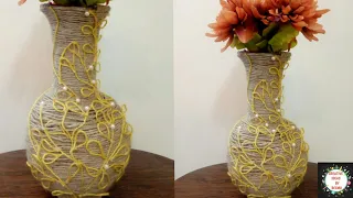 DIY Jute Rope Flower Vase - Handmade Jute Flower Vase- Home Decor Ideas - Creative Ideas By Beemo