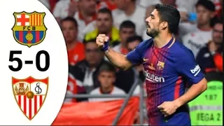 Barcelona vs Sevilla 5-0 - All Goals & Extended Highlights - 21/04/2018 HD