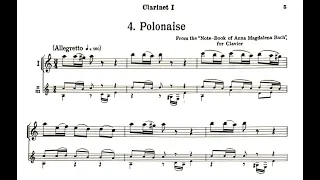 Bach: Polonaise in G minor, BWV Anh. 123 (Clarinet and Bass Clarinet)