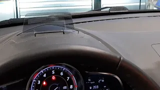 Mazda CX3 Head up display doesn't work properly.