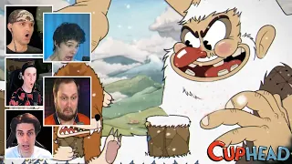 Реакция Летсплейщиков на Великана Мрачногора в Cuphead The Delicious Last Course